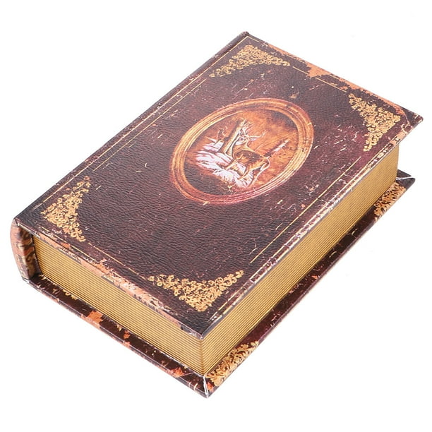 Libro falso europeo Modelo de libro de simulación Adornos para el hogar para decoraciones (The Deer Totem Size S Brown)