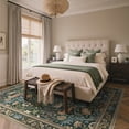 thumbnail image 3 of KUETH 9'x12' Vintage Floral Area Rugs for Living Room, Non Slip Machine Washable Forest Bird Rug, Low Pile Print Rug for Bedroom Dining Room Home Office, 3 of 10