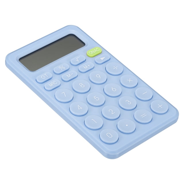 Unique Bargains Desk Basic Cute Calculator, Desktop Calculators Battery Powered with 12 Digit LCD Display, Blue