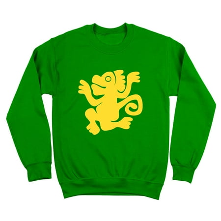 10 Ounce Crewneck Sweatshirt - Green Monkeys Team Costume Small Green Crewneck Sweatshirt
