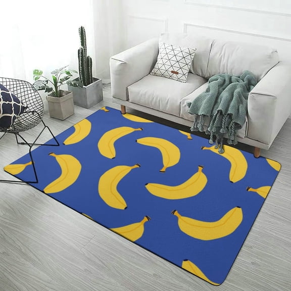 Colorful Yellow Banana Carpet for Home Decoration Rugs for Bedroom Room Living Room Bathroom Entrance Door Non-slip Comfort Mat