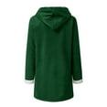 thumbnail image 5 of VINUSLI Winter Coats for Women Warm Fleece Lined Jackets Horn Buckle Button Sherpa Faux Fur Hooded Parka Peacoat Outerwear 2025 Green,S, 5 of 13