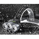 thumbnail image 3 of Linterna frontal potente de 5LED, linterna frontal recargable por USB, linterna para pesca al aire libre, linterna superbrillante, lámpara de minero JM, 3 of 5
