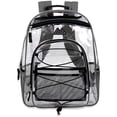 thumbnail image 2 of Mochila transparente resistente, mochila de PVC transparente con correas ajustables para el trabajo, controles de seguridad y eventos deportivos, 2 of 5