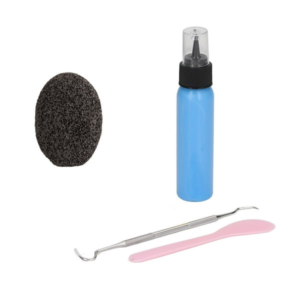 LIYJTK Picking Rock Kit Oval Stone Fun Soothing Toy ,DIY Relaxing Relief Pick Rock Kit Latex Padding Flat Round Stone for Adults Teenagers Children Stress Relief[Blue]