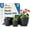 Black, variant on Multicolor Plant Pots with Drainage Holes & Saucers 3 Packs, Indoor & Outdoor Stackable Plastic Planters in Multiple Sizes for Houseplants & Flowers, Durable & Weatherproof Materials, Matte Finish