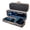 Black - Blue, variant on MI&VI AW-9001 Professional Hard Wood Oblong Viola Case (Full Size) | Luxury Silk Interior | High-Density | Hygrometer | Thermometer | Adjustable 15" to 16.5" Violas (Blue)