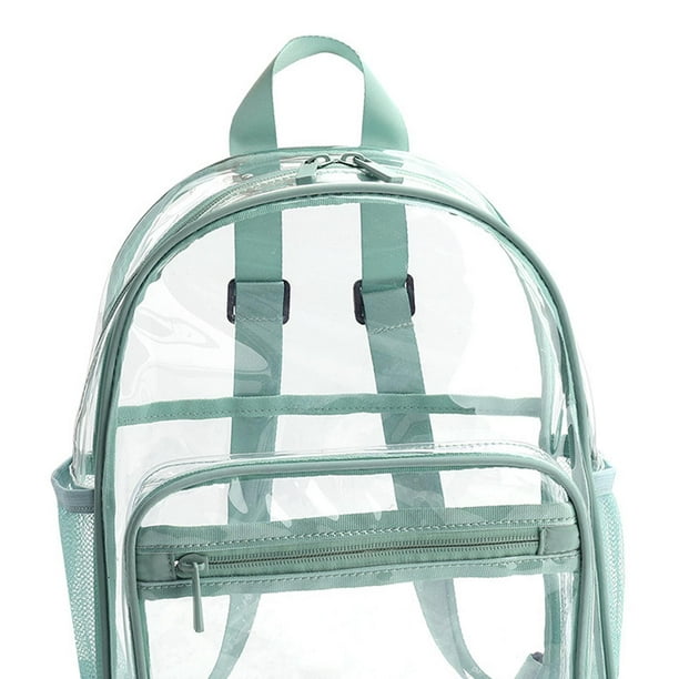 Small Transparent Backpack Storage Bag Waterproof Heavy Duty Adjustable Shoulder Straps for Work Events Children Green Walmart