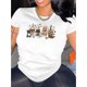 thumbnail image 1 of Camiseta de mujer verano Patrón de Corazón cuello redondoWomen's Cute Puppy Milk Tea Graphic Tee - Casual Round Neck Short Sleeve T-Shirt, Stretchy Polyester Blend, Machine Washable - Perfect for Su, 1 of 6
