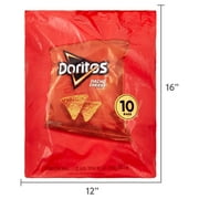Doritos Nacho Cheese Flavored Tortilla Chips, 1 oz Bags, 10 Count