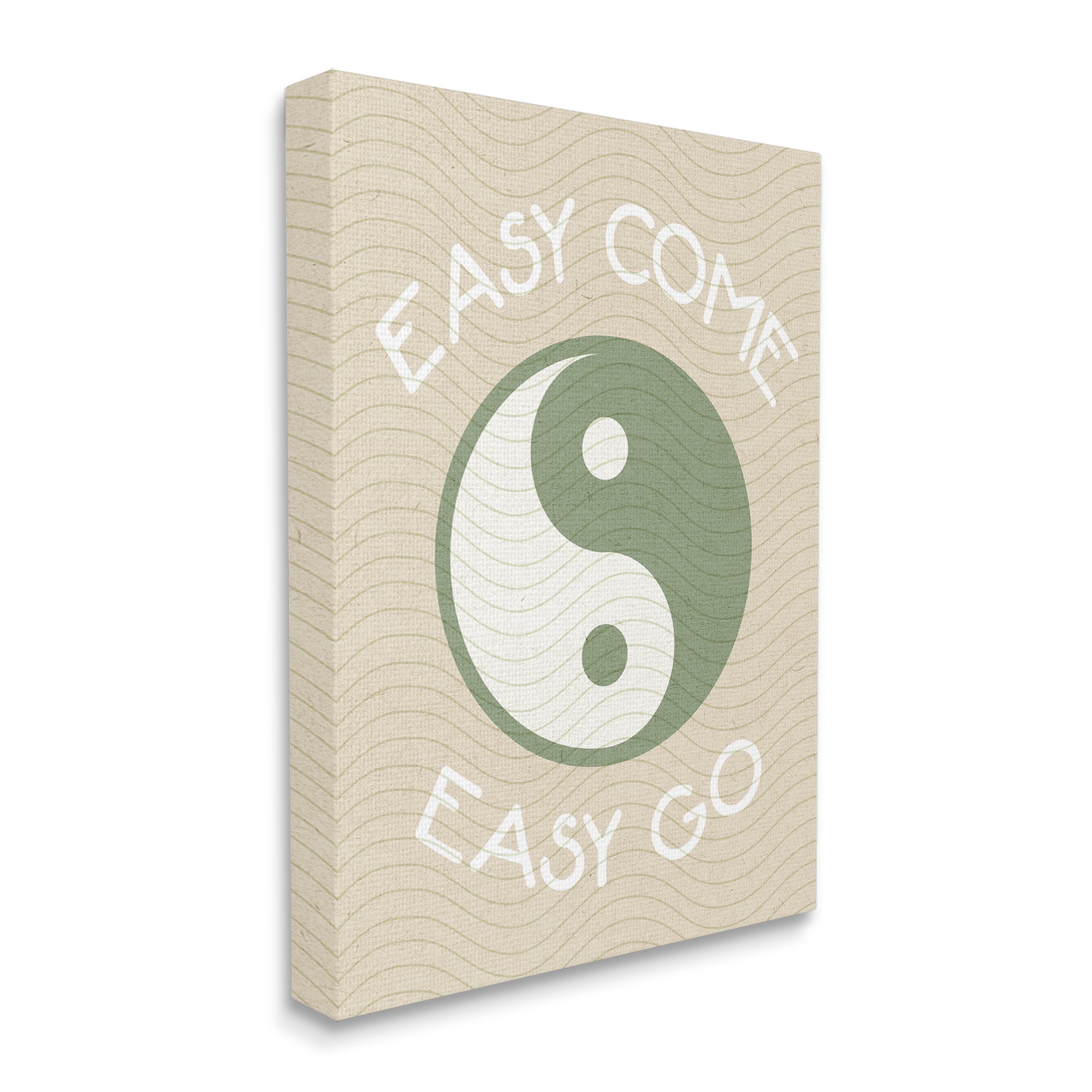 Stupell Industries Easy Come & Go Phrase Inspirational Painting Gallery Wrapped Canvas Print Wall Art, 16 x 20