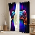 thumbnail image 3 of Manfei Gamer Gaming Black Out Curtains,Modern Video Game Curtains Pack of 2 (42x63 Each),Retro Cartoon Gamepad Bedroom Curtains For Kid Boy,Lightweight Room Decorative, 3 of 6