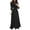 Black, variant on ICHUANYI Womens Fashion Elegant Long Sleeve Solid Dress Party Bandage Long Dresses