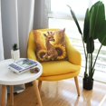 thumbnail image 6 of Wobogo Giraffe Sunflower Illustration Pillowcase Special Crystal Velvet Breathable and Comfortable Bedside Decorations Pillow 16×16in, 6 of 7