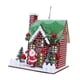 thumbnail image 4 of Adorno navideño de casa de madera para colgar, decoración de edificios, escena, juguete en miniatura para niños ladrillos rojos, 4 of 9