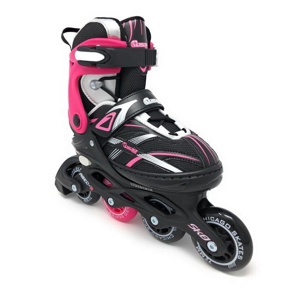 Chicago Skates - Patins à roues alignées Roses ajustables MA7