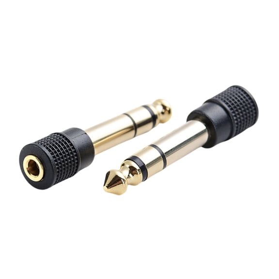 Headphone Adapter 6.35mm (1/4inch) Male to 3.5mm (1/8inch) Female Stereo