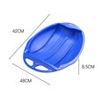 thumbnail image 1 of Plastic Snow Sleds with 2 Handles 4 Color Choose Blue Green Rose-Red Red Suitable For Sand Skiing Grass Skiing, 1 of 8