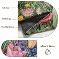 thumbnail image 6 of Round Rugs 4Ft, Red Yellow Floral Round Area Rug Washable Indoor Throw Carpet, Spring Lavender Leaves Botanical Pastoral Soft Non Slip Circle Rug for Kitchen Nursery Room Home Decor Aesthetic, 6 of 8