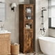 thumbnail image 2 of QinaQin Gabinete alto para baño o cocina con puertas de vidrio y repisa ajustable, mueble independiente para toallas, despensa o lavandería, 2 of 8