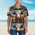 thumbnail image 4 of Daiia Cute Daisy Cow Hawaiian Shirt for Men Gentle Cotton Regular Short Sleeve Casual-Small, 4 of 9