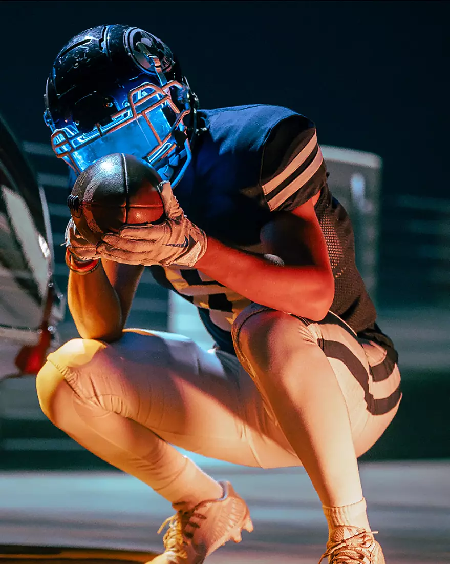 GalaxyVisors LED Football Visor – Rechargeable Light-Up Visor
