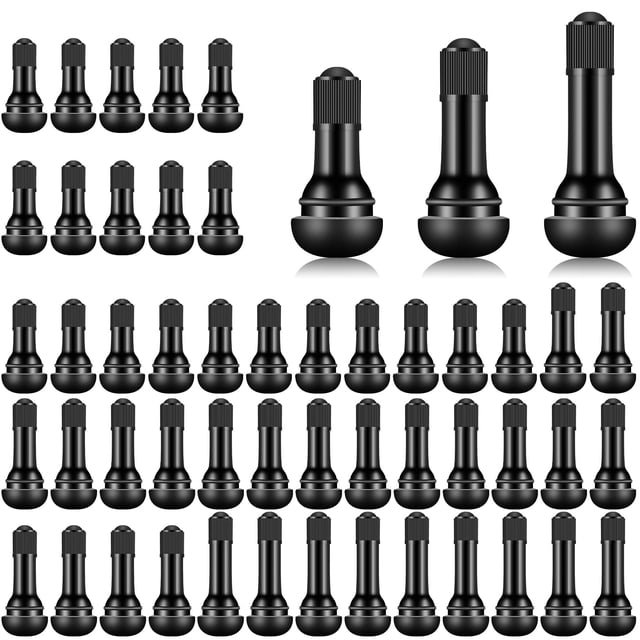 Vástagos de válvulas para neumáticos Tottist Rubber Snap-in, juego de 100 piezas