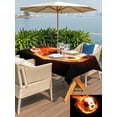 thumbnail image 4 of Outdoor Tablecloth with Umbrella Hole and Zipper, Billiards Rectangle Table Cloth 52x70 Inch Waterproof Tablecloth, Modern Buruning Flame Sport Black Background Picnic Table Cover for Patio Camping, 4 of 7