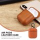 thumbnail image 5 of EXHUMKY Protector Para Auriculares Inalámbricos De Cuero PU Marrón Con Protección 360 Y Lanyard Para Fácil Transporte, 5 of 6