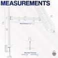 thumbnail image 3 of VIVO White Single Laptop Notebook Desk Mount, Fully Adjustable Extension Clamp, 3 of 8