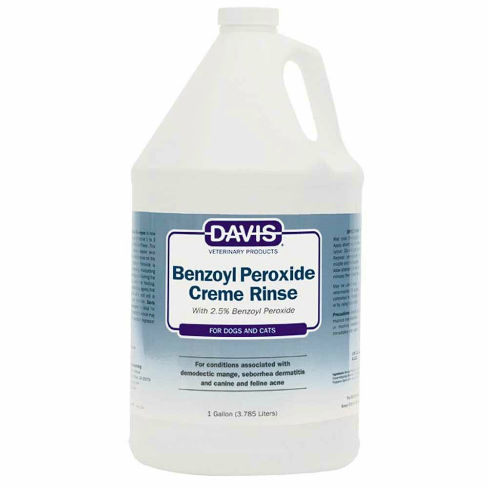 Dog Shampoo Benzoyl Peroxide Creme Rinse Healing Dermatitis Relief