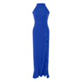 thumbnail image 4 of JIANJIA Casual Dresses For Women Split Sleevele Slim Fit Ruffle Long Evening Dress Daily-Wear, 4 of 5