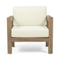 thumbnail image 6 of GDF Studio Lucia Outdoor Acacia Wood 4 Seater Chat Set with Cushions, Brown and Beige, 6 of 10