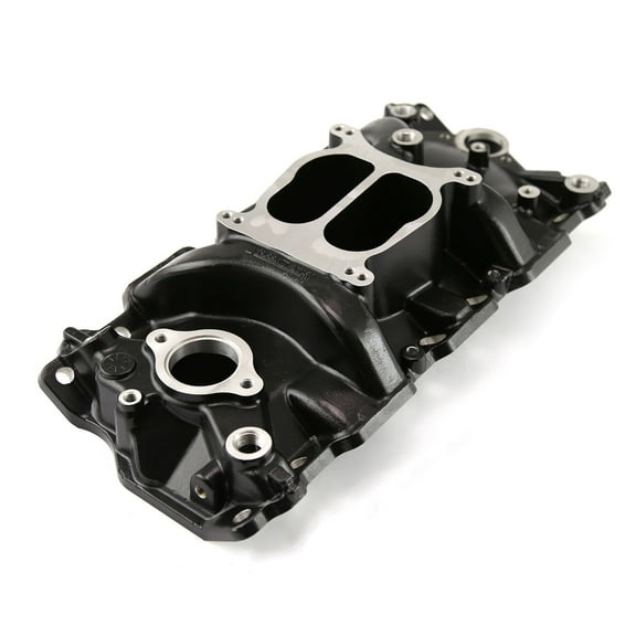 Speedmaster 1-147-003 Compatible with Chevy SBC 350 1957-95 (Non EGR) LowRise Aluminum Intake Manifold [Black]