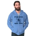 thumbnail image 4 of Fishing Reels Funny Fisher Pun Joke Zip Hoodie Sweatshirt Men Brisco Brands 4X, 4 of 6