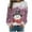 AG1698# Hot Pink, variant on ZXLBBD Women's Fall Winter Christmas Snowflake Snowman Printed Round Neck Shoulder Long Sleeve Sports Active Sweatshirts Casual Outdoor Cozy Daily Wear