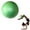 Green, variant on BESTSKY Exercise Ball,9.84in Excersing Ball,Anti-Slip Yoga Ball,Green