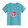 thumbnail image 4 of Qopobobo Cotton Tops For Toddler Girls Toddler Girls Tops & T-Shirts Summer Print Crew Neck Short Sleeve Loose Casual Comfortable T-shirts Daily-Wear Sky Blue,11-12 Years, 4 of 4