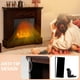 thumbnail image 3 of Chimenea eléctrica COSTWAY de 32 pulgadas con repisa de 1400 W, color marrón, 3 of 9