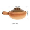 thumbnail image 2 of Gratier Traditional Clay Pot Chinese Clay Cooking Pot with Lid Single Handle Rice Porridge Stews Pot for Stovetop Cooking Use Traditional Casserole, 2 of 5
