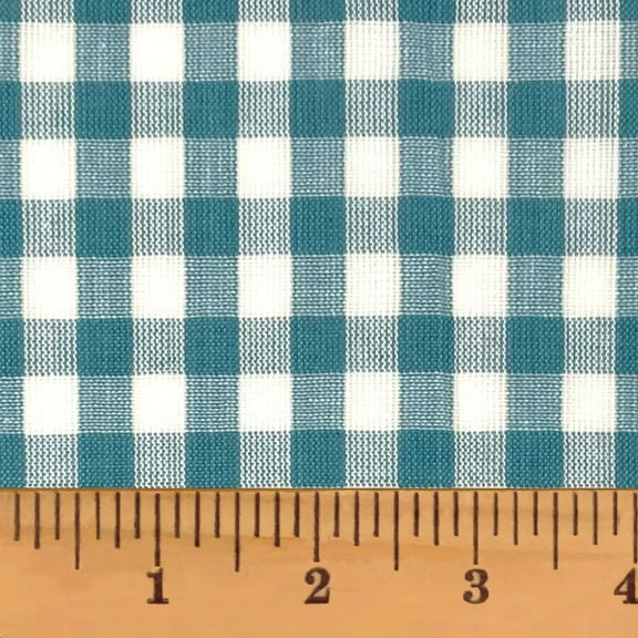JCS Mercy Blue 5 Plaid Homespun Gingham Cotton Fabric Sold by the Yard