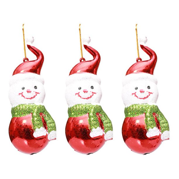 Adornos para árboles de Navidad, accesorios para árboles de Navidad, decoración del hogar (muñeco de nieve, 3 piezas)