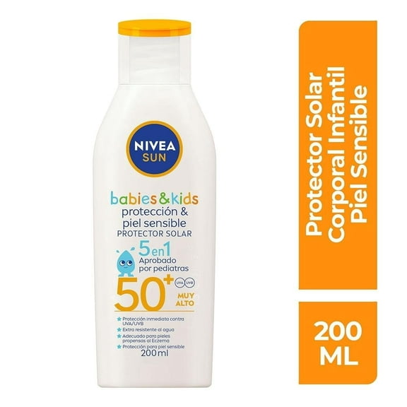 NIVEA SUN Protect & Sensitive corporal infantil piel sensible FPS 50 200 ml