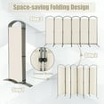 thumbnail image 6 of Costway 6 Panels Folding Privacy Screen 6 Ft Tall Fabric Privacy Screen for Home White, 6 of 9