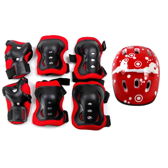 Juego de 7 piezas de casco protector para niños, patines, patinete de equilibrio y patinaje sobre ruedas