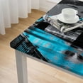 thumbnail image 5 of WYYP City Skyline Bridge Night Square Tablecloth Full Width Single-Sided Printing 100% Polyester Fiber 52*52, 5 of 8