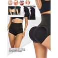 thumbnail image 5 of BIMEI One-piece High Waist Seamless 3D Butt Lifter Padded Panties Hip Enhancer Underwear Control Briefs ,Black,M, 5 of 6