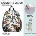 thumbnail image 5 of Cute Dinosaur Pattern Backpack Backpack for School,Cute School Bag,Schoolbag with Adjustable Shoulder Straps & Padded Back,13.8"x11.4"x6", 5 of 6