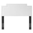 thumbnail image 6 of Headboard, Full Queen Size, White, Velvet, Modern Contemporary Mid-Century French Country, Mid Century Bedroom Master Guest Suite Room, 6 of 9