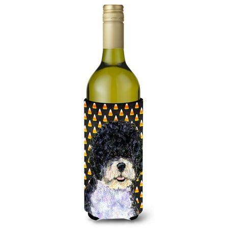 

Caroline s Treasures SS4284LITERK Portuguese Water Dog Candy Corn Halloween Portrait Wine Bottle Hugger Wine Bottle